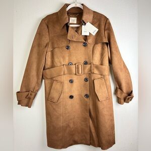 Elie Tahari Women's Brown Belted Trench Coat